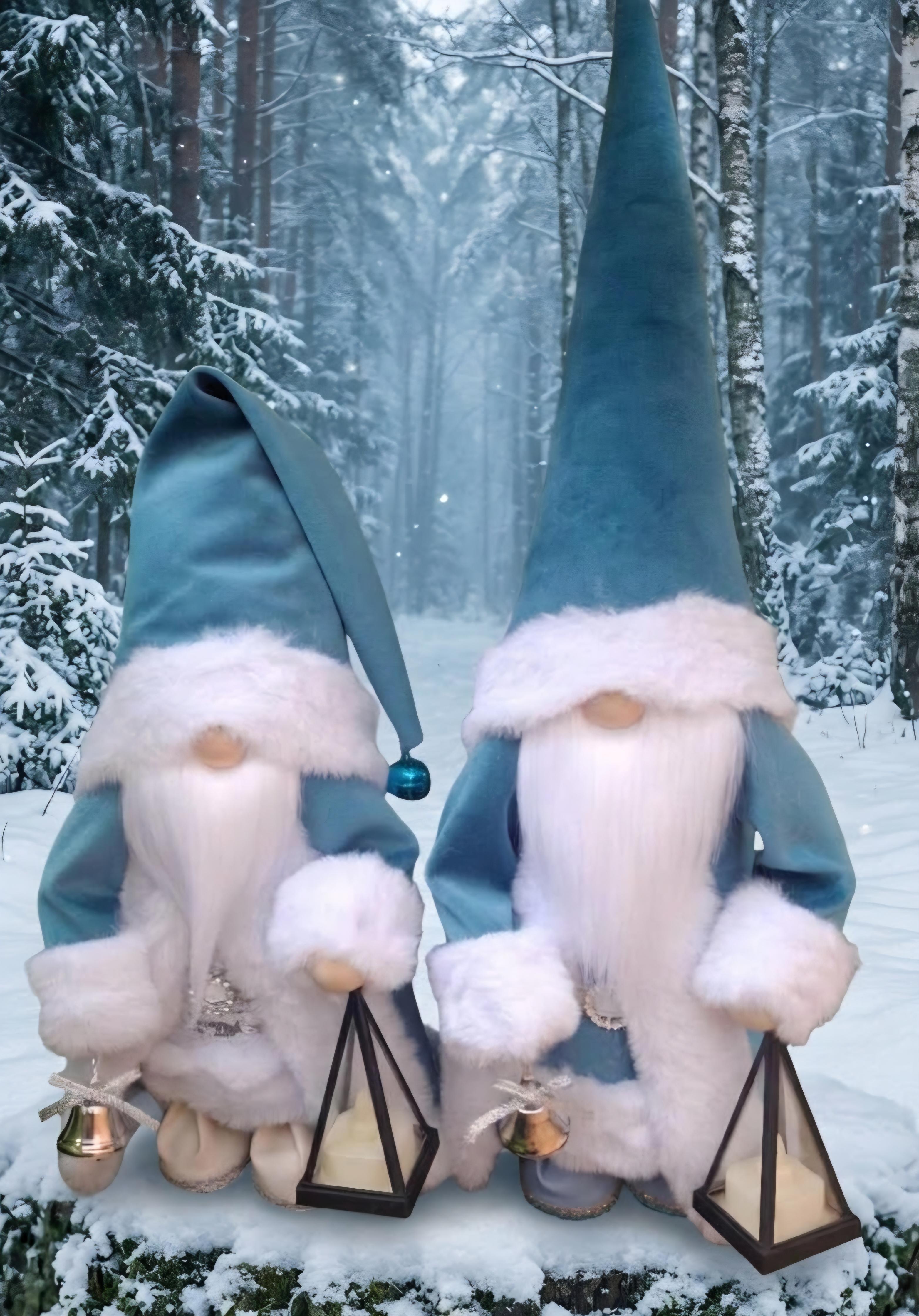 Santa Gnome Blue